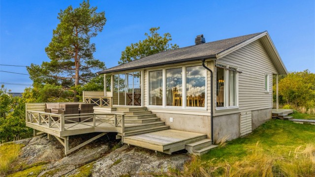 Her kan du nyte rolige omgivelser i et område med en blanding av hytter og fastboende.