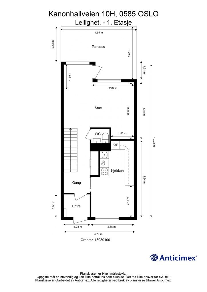 Målsatt plantegning - 1.etasje