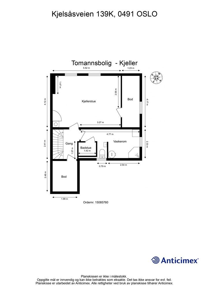 Planskisse kjeller
