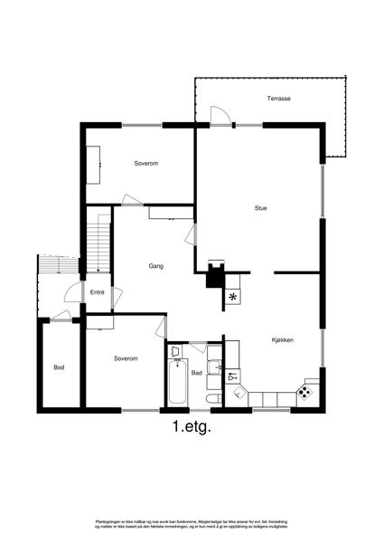 1. etasje - Plantegning