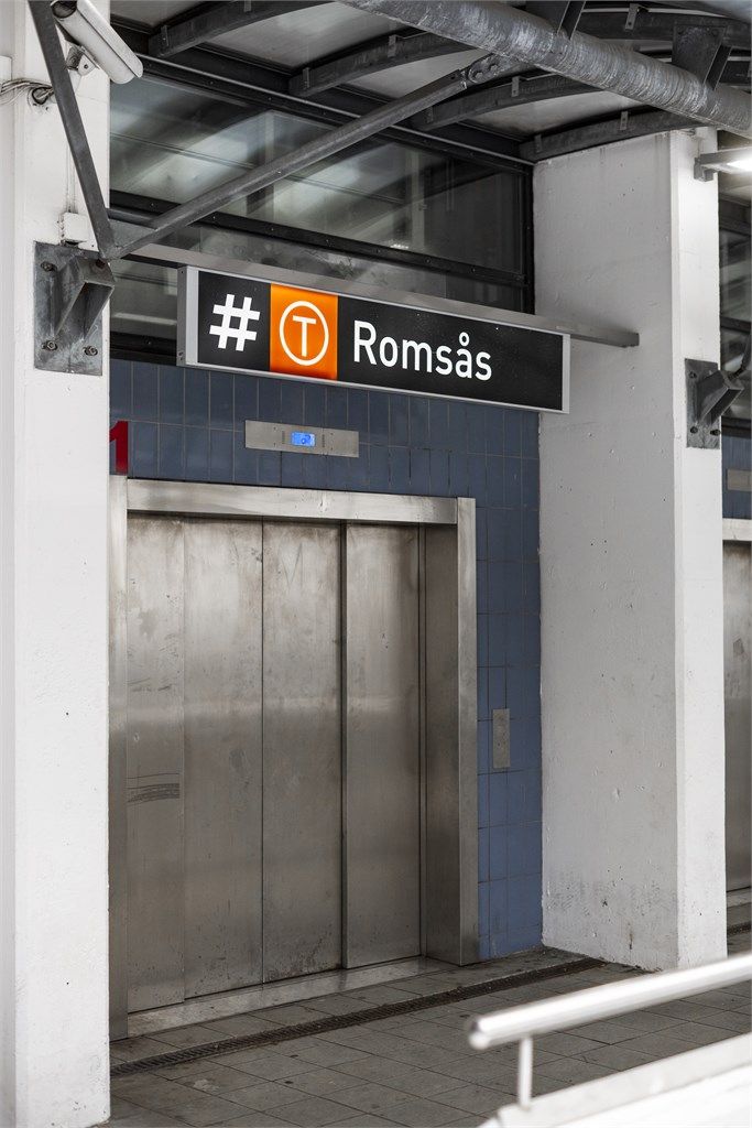 Romsås T-bane 4 minutters gange fra leiligheten 