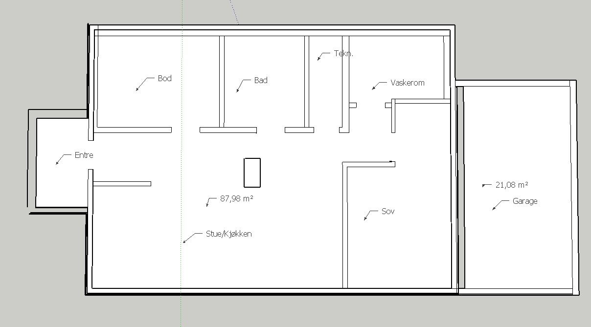 Plantegning underetasje.