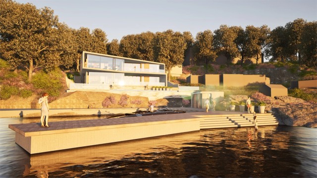 Planlagt prosjekt Torsvigveien 39. Egen havn/ molo.