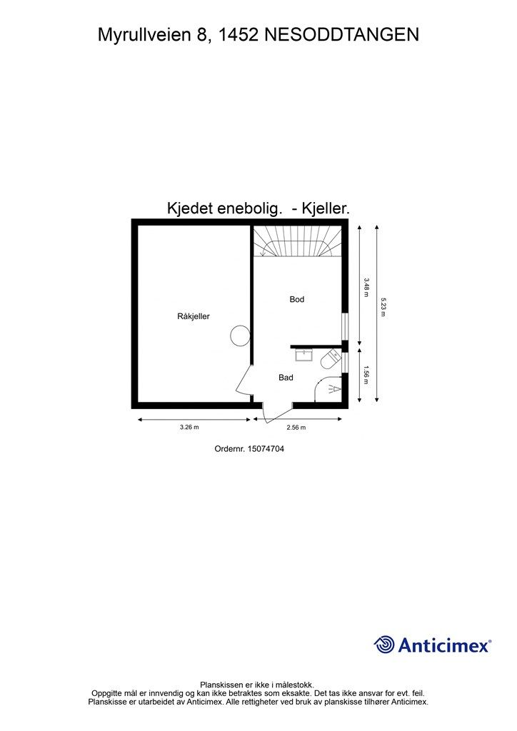 Plantegning kjelleretasje