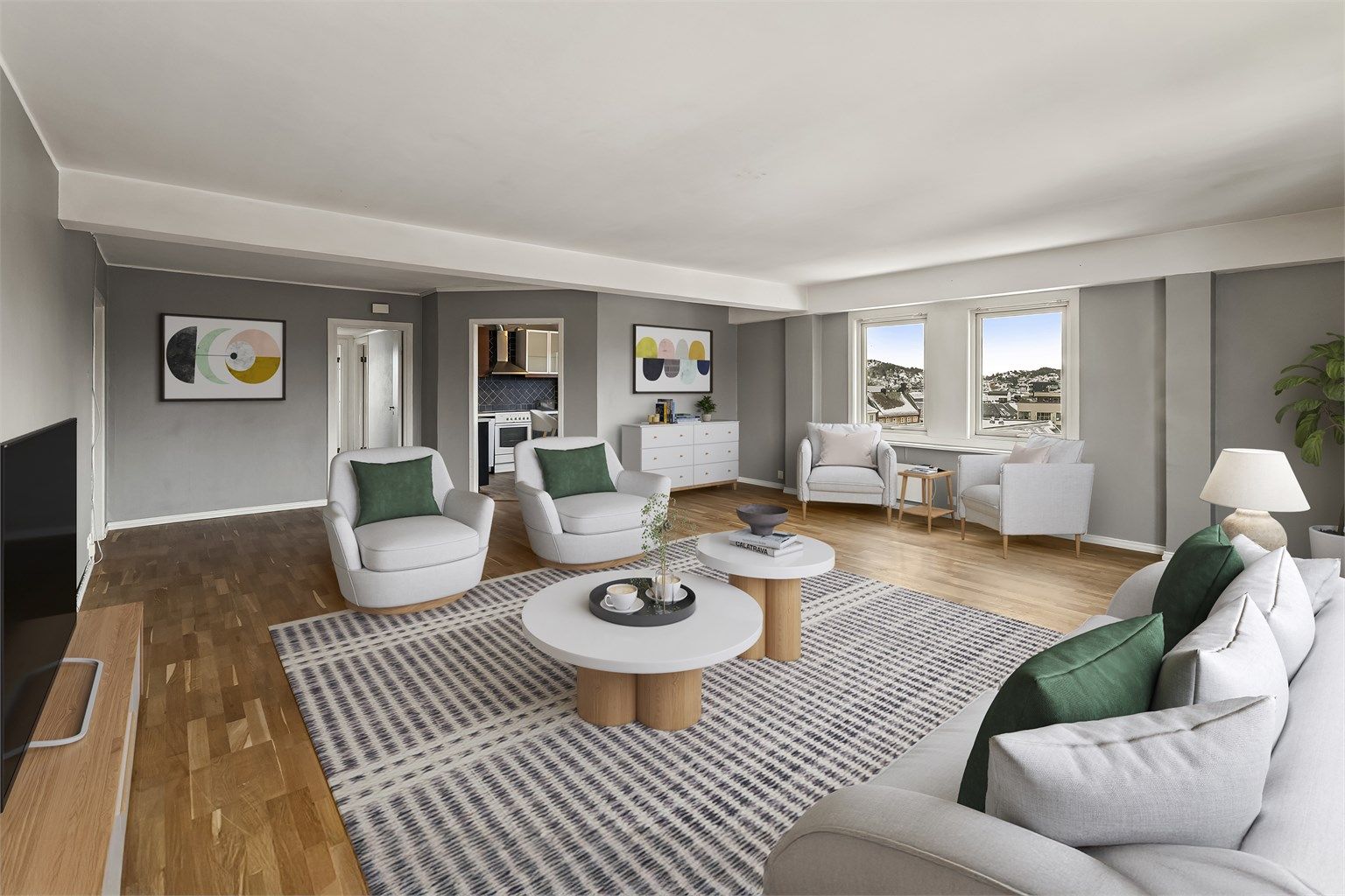 Velkommen til Jernbaneplassen 1 og leilighet 602! (bilde er digitalt stylet) 