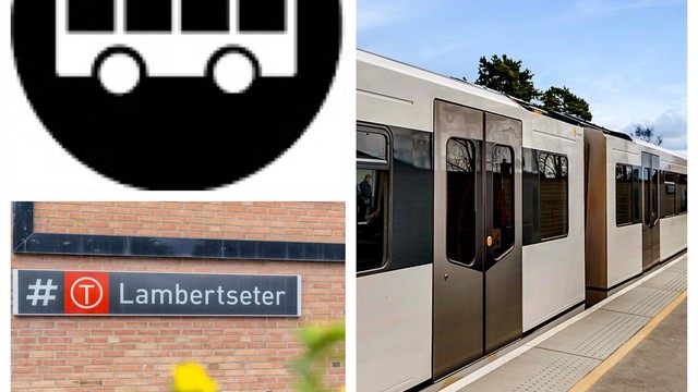Umiddelbar nærhet til offentlig kommunikasjon ved Lambertseter senter.