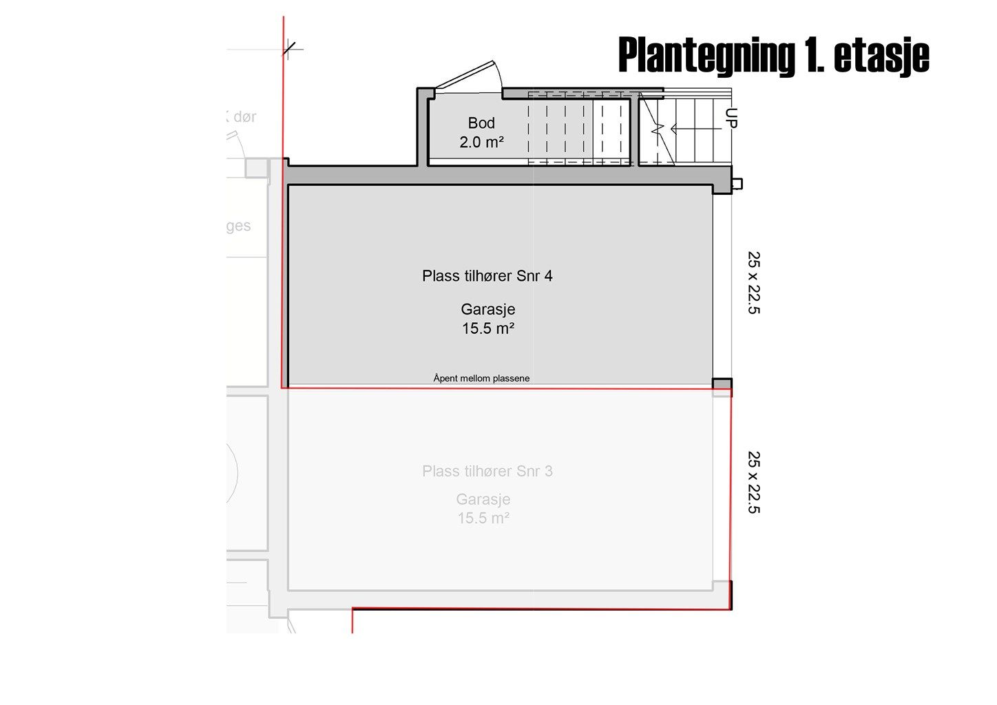 Plantegning 1. etasje. 