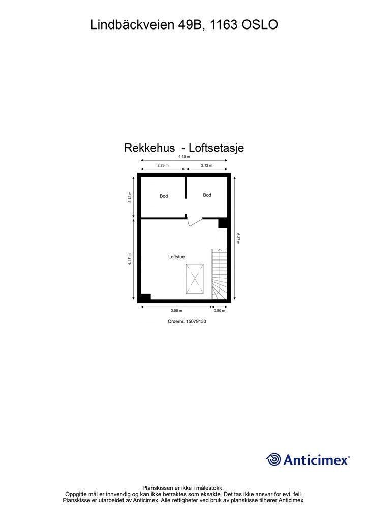 Plantegning - Loftsetasje