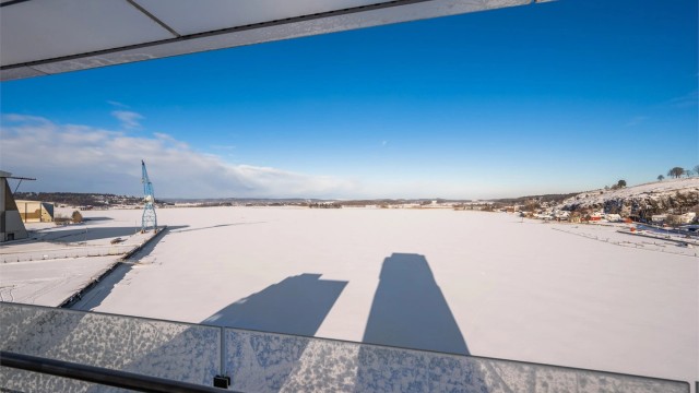 Her kan man innrede med salong og spisegruppe.