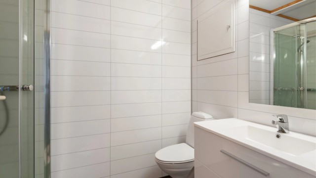 Bad i hotelleiligheten.