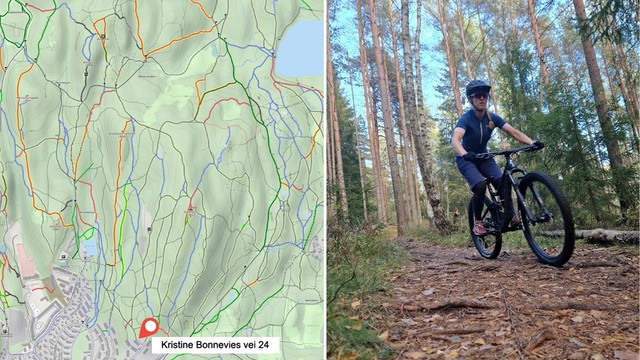 På 10 minutter når du toppen av Årvollåsen, med en mengde linjevalg ned igjen. Du er tett på Merramyrhøgda, Alnsjøen, Barlindåsen, Slengfehøgda og en mengde Lillo-klassikere