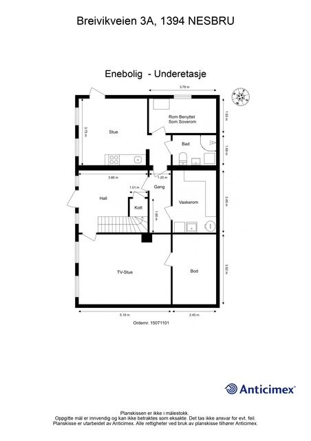 Plantegning - Underetasje