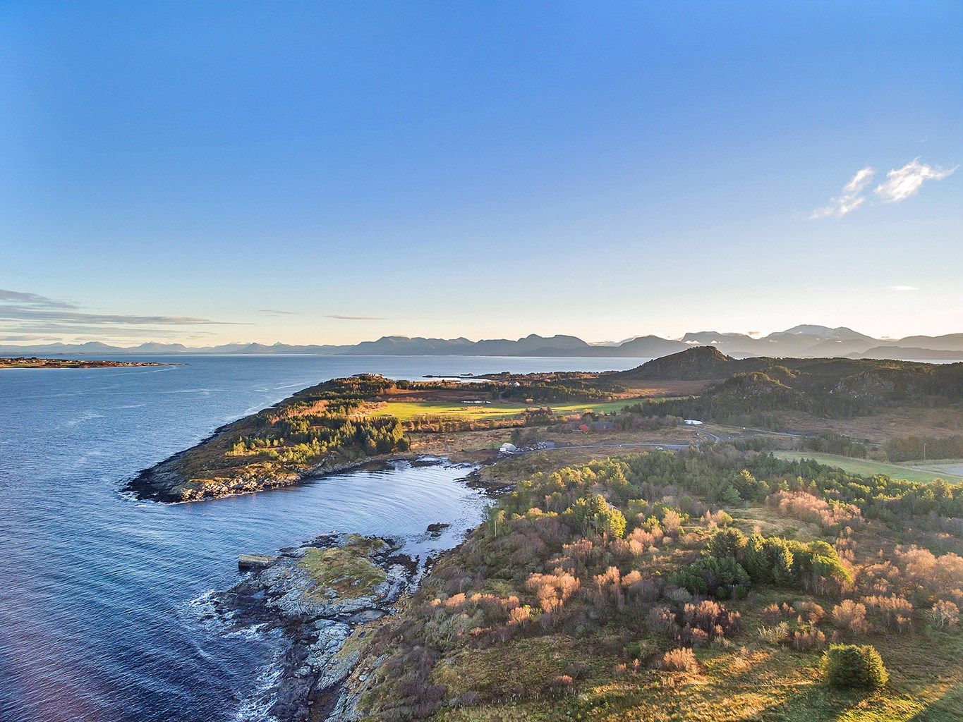 Dronebilde over området