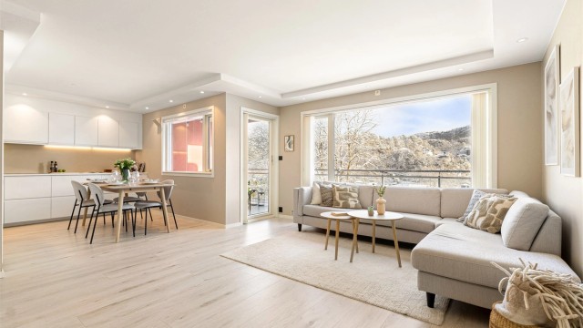 Leiligheten har en ideell planløsning med moderne kvaliteter.