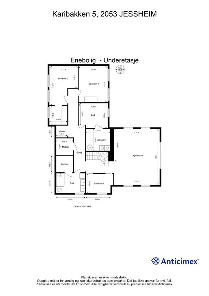 Plantegning underetasje