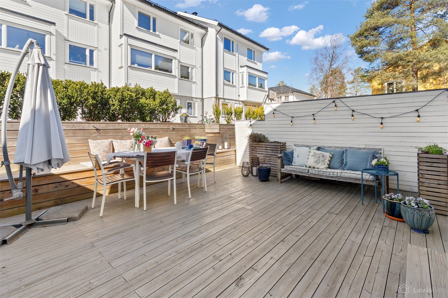 Stor terrasse