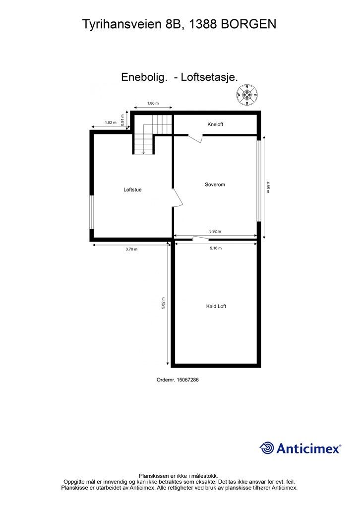 Plantegning - Loftsetasje