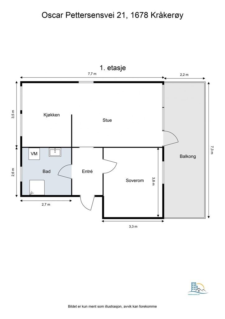 Planskissen er veiledende.