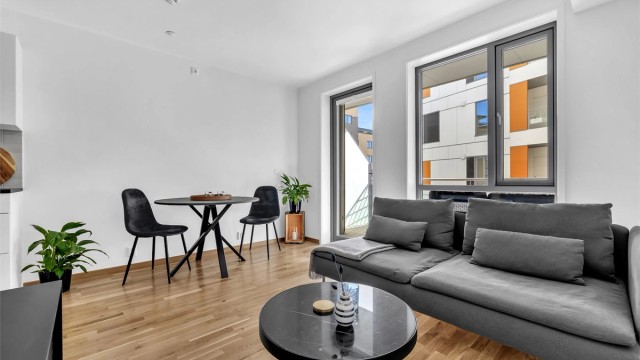 Arealeffektiv 2-roms med balkong