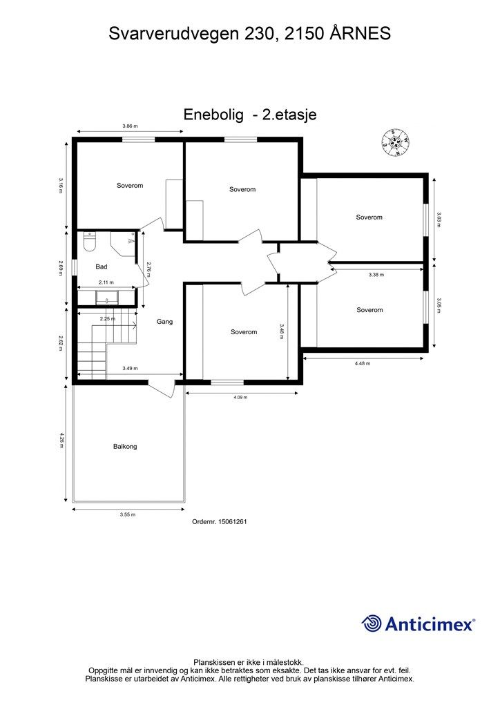 Plantegning 2. etasje. 