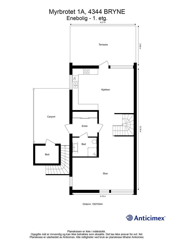 Plantegning - 1. etg
