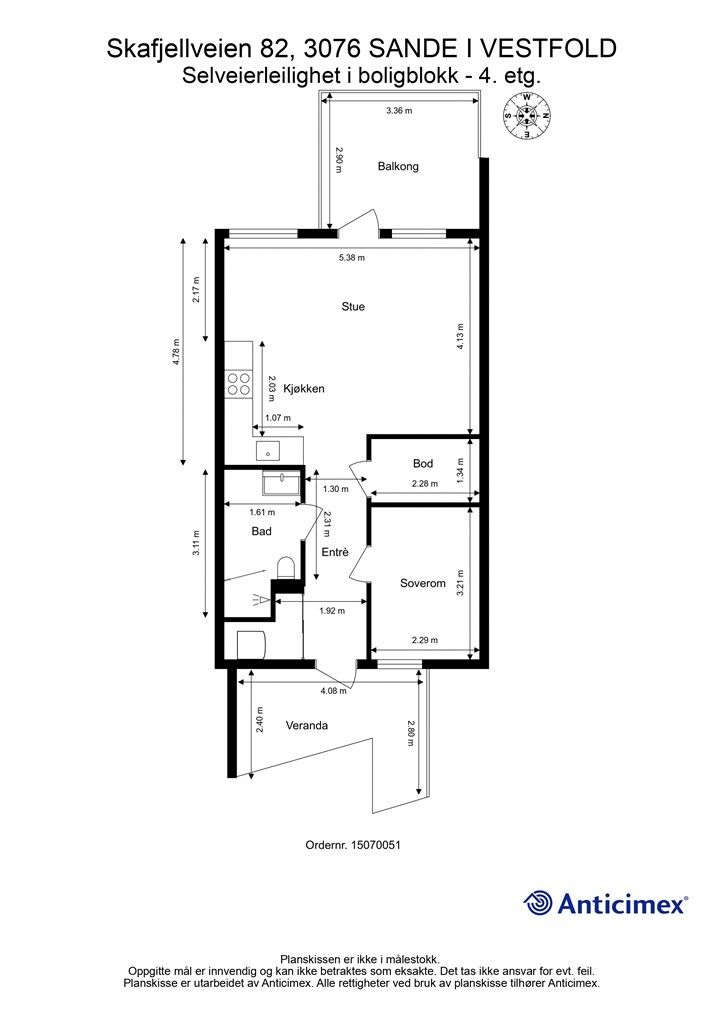 Plantegning - 4. etasje
