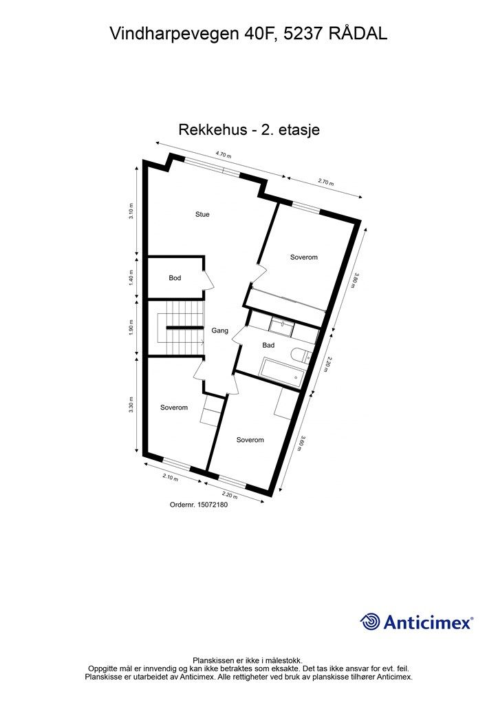 Plantegning 2. etasje. 