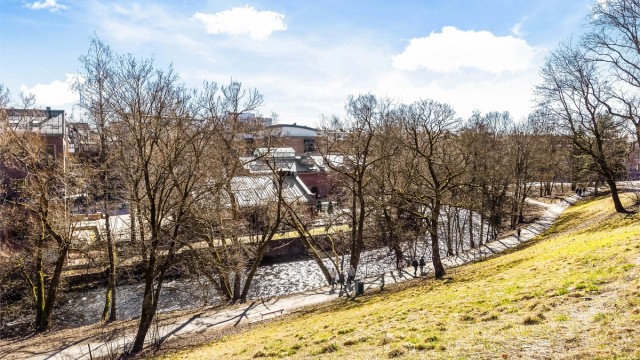 Akerselva rett ved.