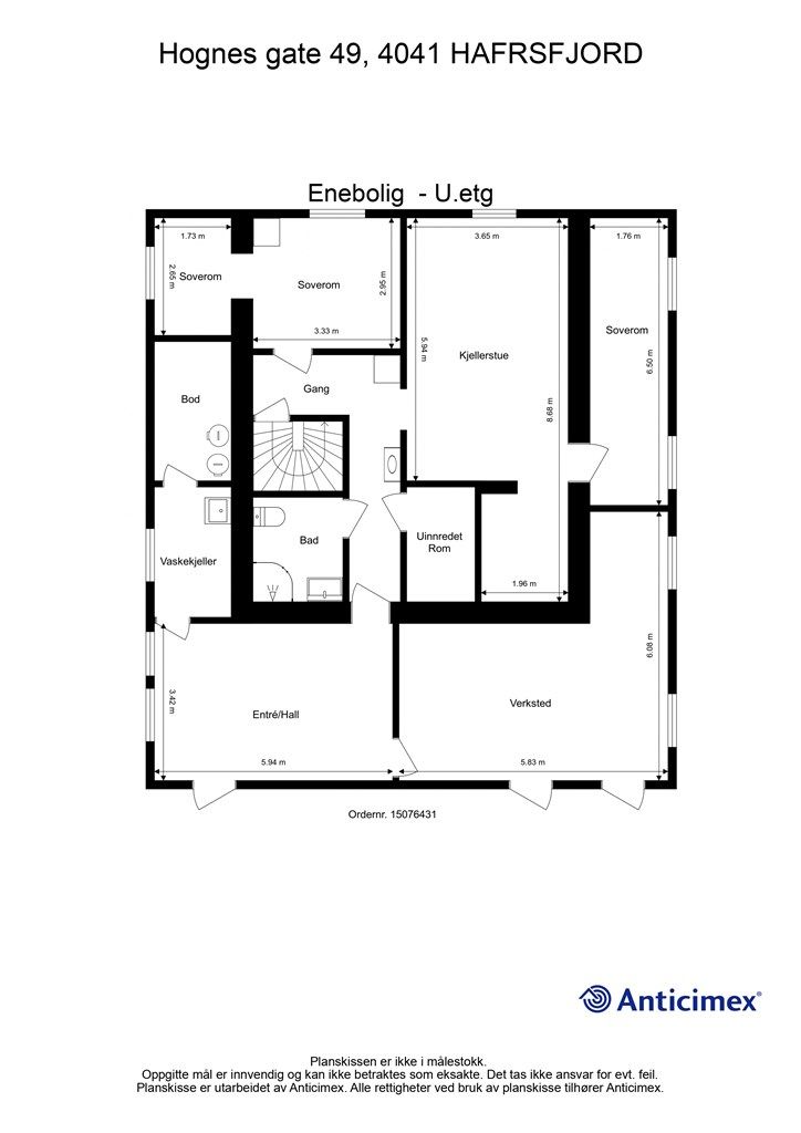 Plantegning Underetasje.