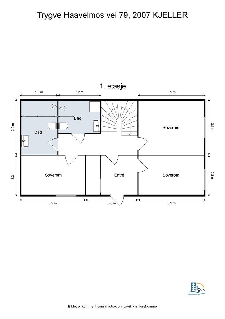 Plantegning 1. etasje. 