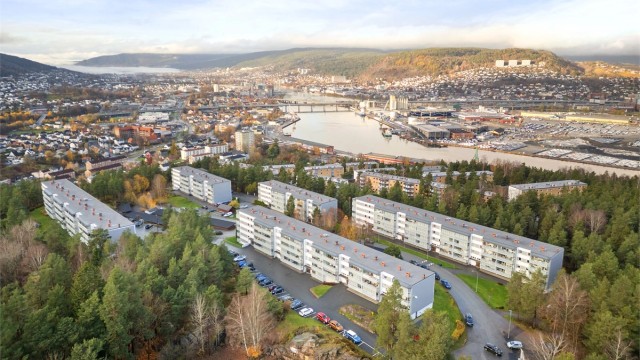 Gangavstand til buss med forbindelser mot Drammen sentrum