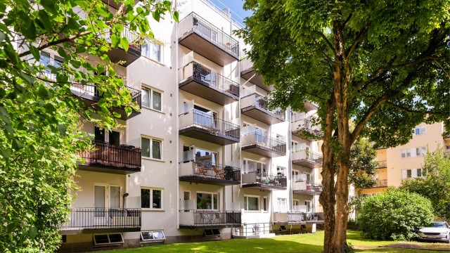 Fasade mot bakgård