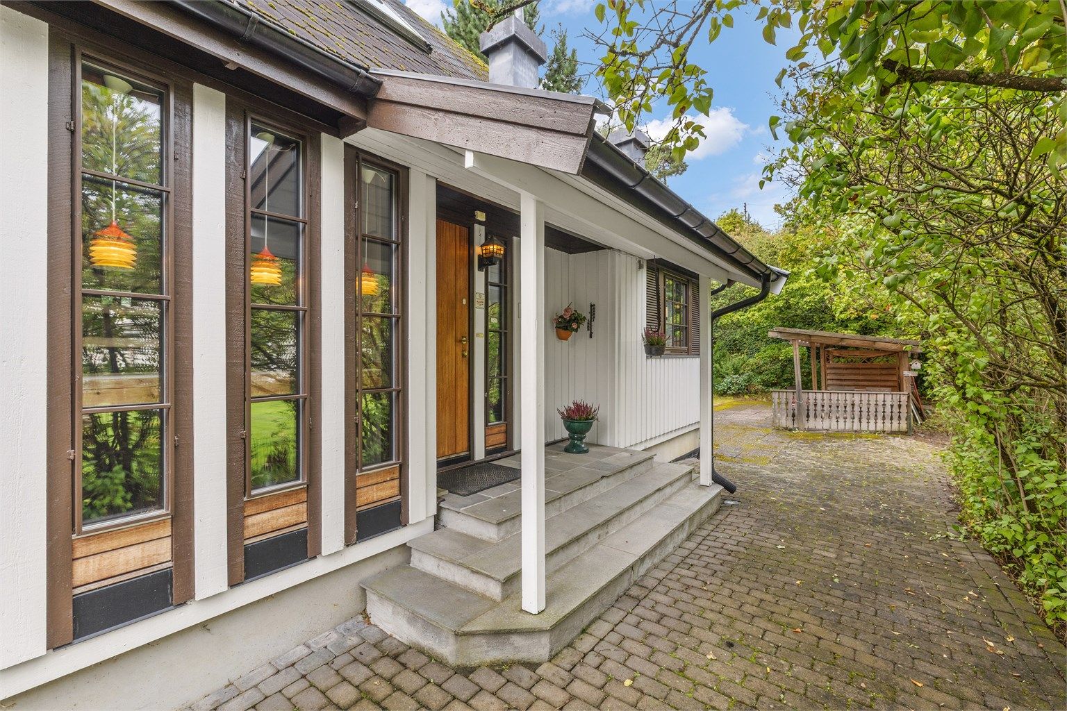 Hyggelig inngangsparti.