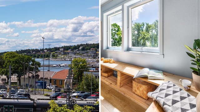 Sittebenkene med smarte oppbevaringsrom er stedsbygget og tilpasset loftstuen.