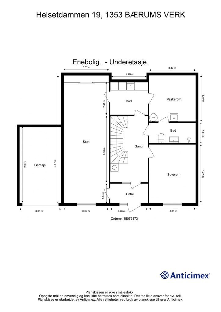 Plantegning - Underetasje