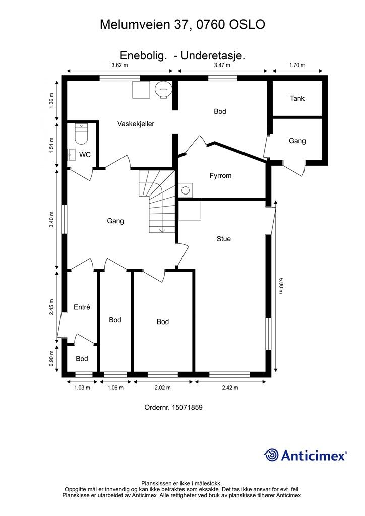 Plantegning Underetasje