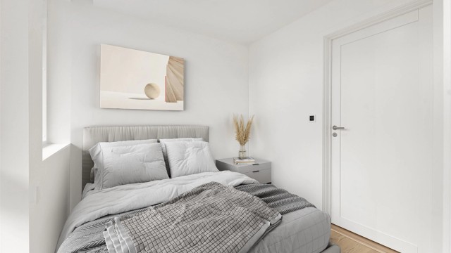 Soverom med bad innforbi