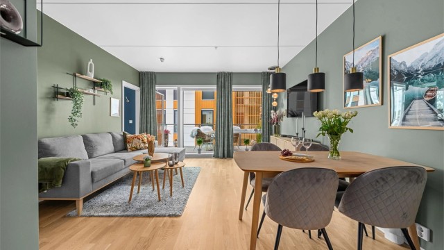 Krogsveen v/Trude Stensby presenterer denne flotte og moderne leiligheten i Gjerivegen 12A