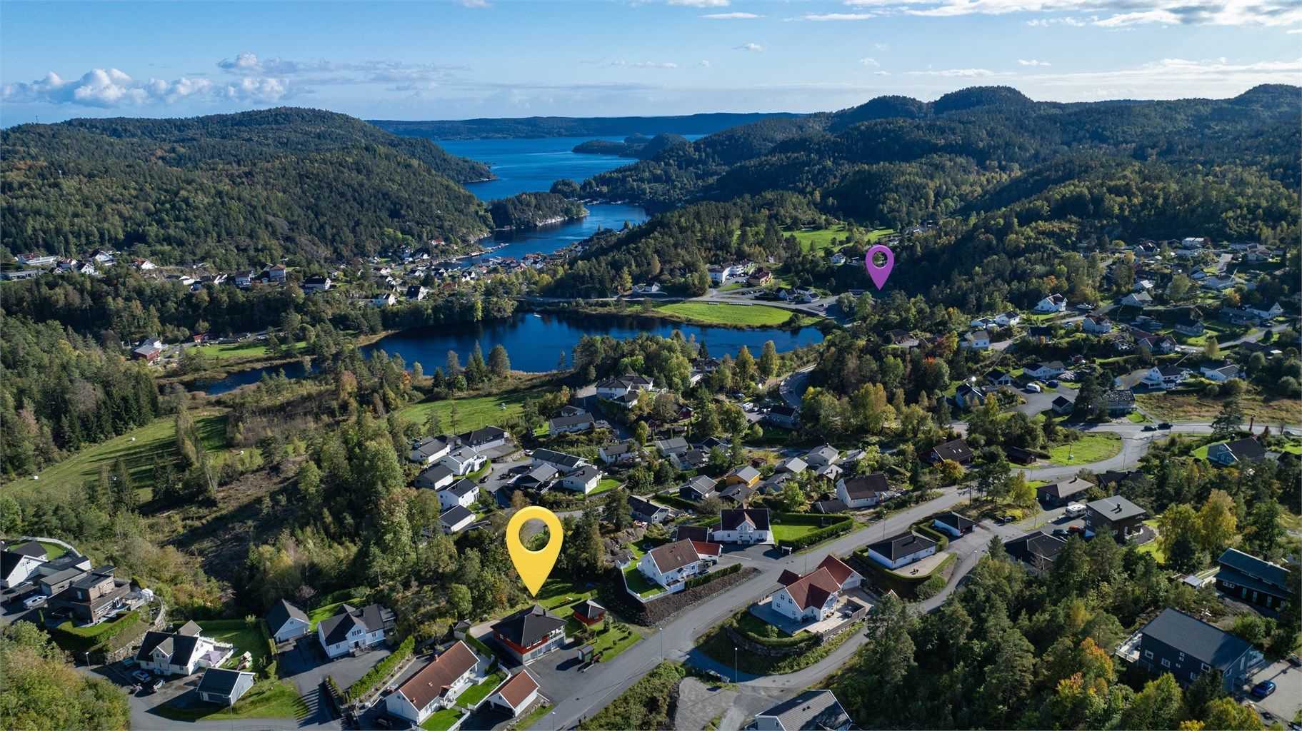 Her bor du tett på naturen, med kort vei ned til Kil med badeplasser og småbåthavner.