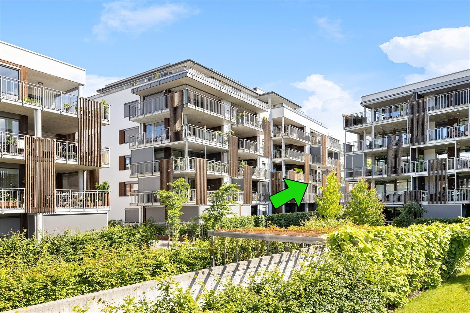 Velkommen til Oscars gate 1A. Pen leilighet beliggende i 3.etasje i leilighetsbygg fra 2020. Foto: Christian Thorsbye - Diakrit