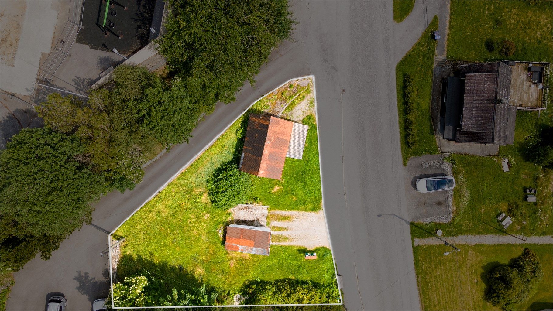 Ca tomtegrense markert