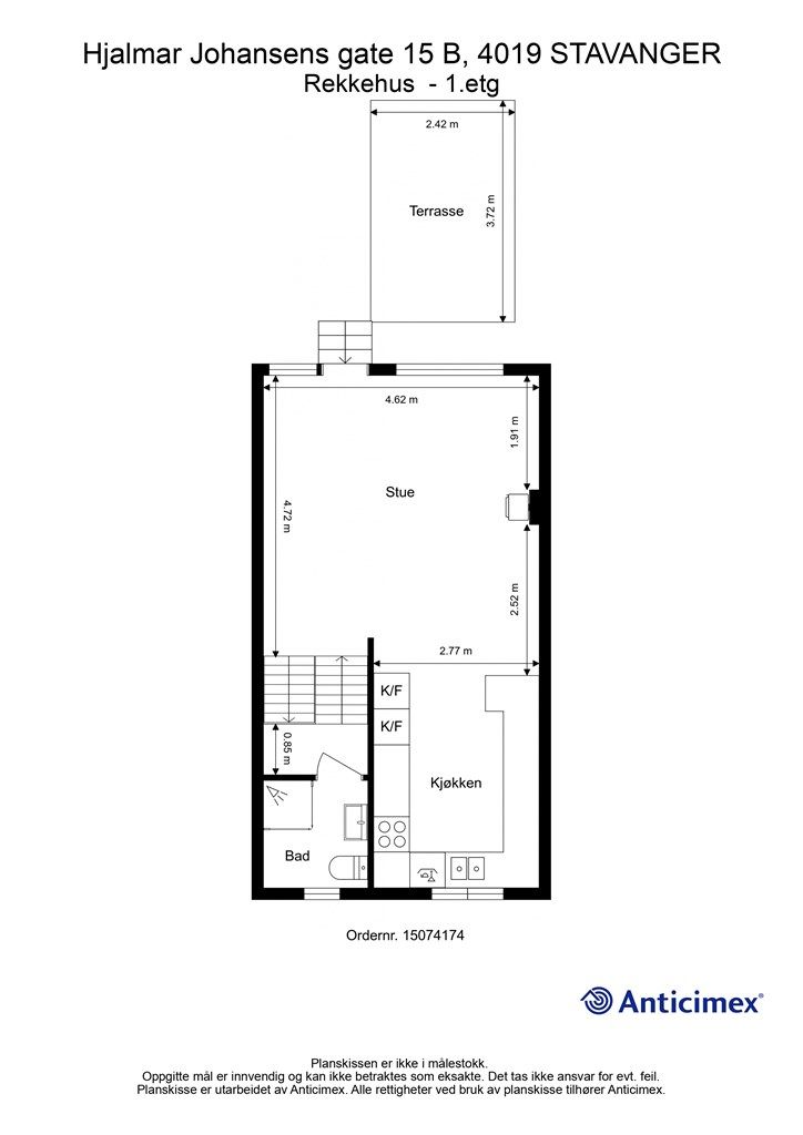 Plantegning- Rekkehus - 1.etg