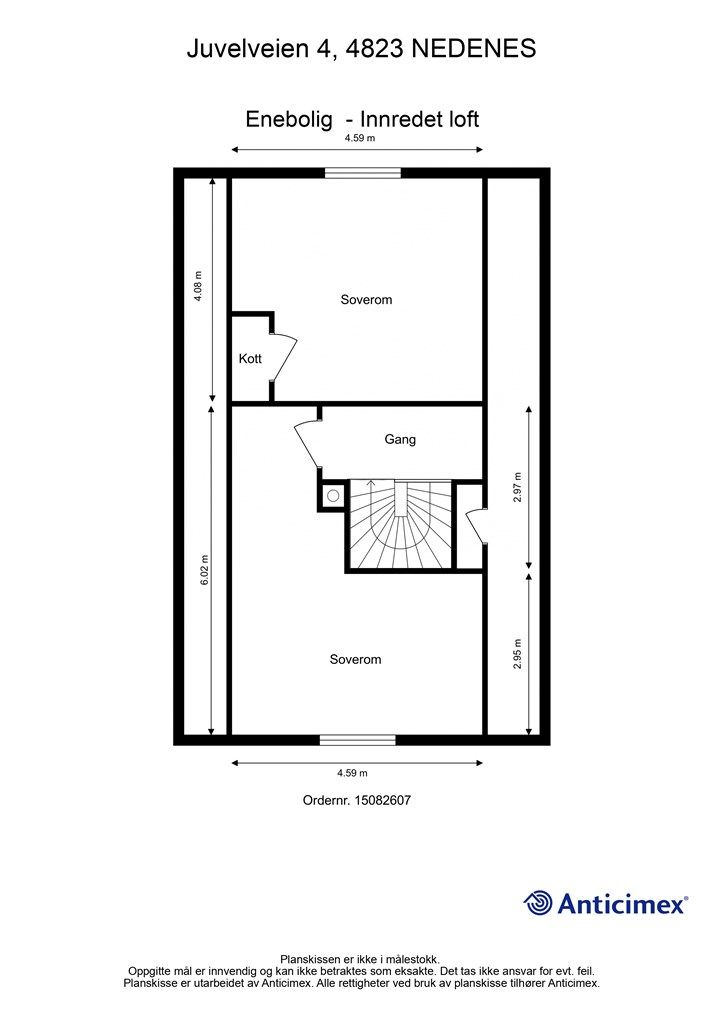 Plantegning loftsetasje