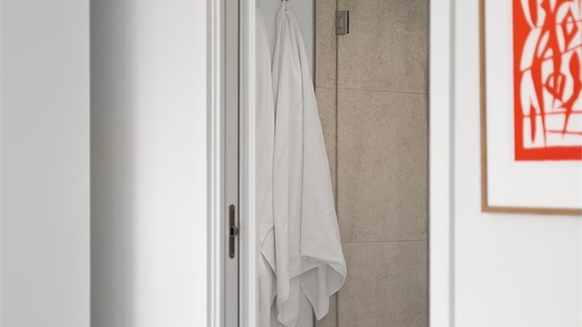 Direkte tilknytning til privat bad fra masterbedroom.