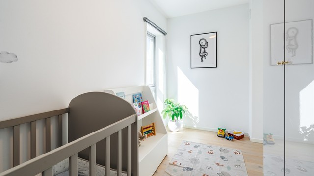 Soverommet i 3. etasje er lunt og praktisk.