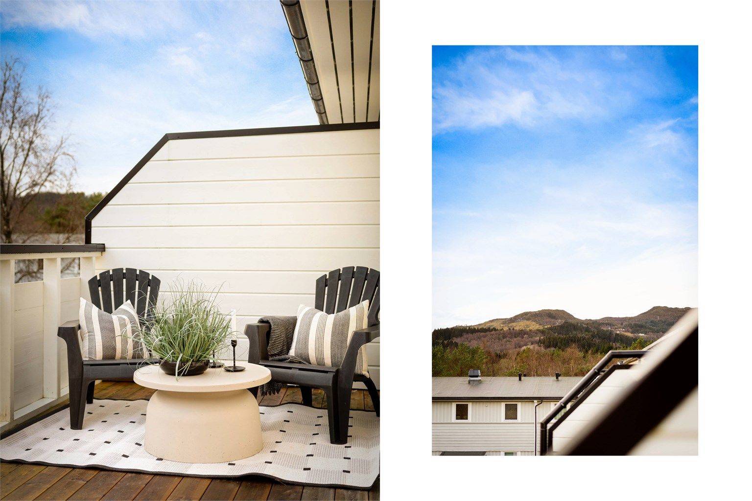 Som topp- og endeleilighet har men en utmerket beliggenhet i bygget. Dette sørger også for en flott utsikt og ingen innsyn. Foto: Stian Inderhaug.