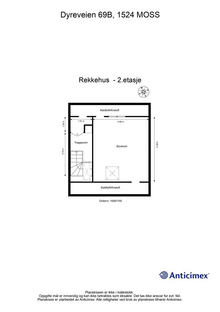 Veiledende skisse av andre etasje.