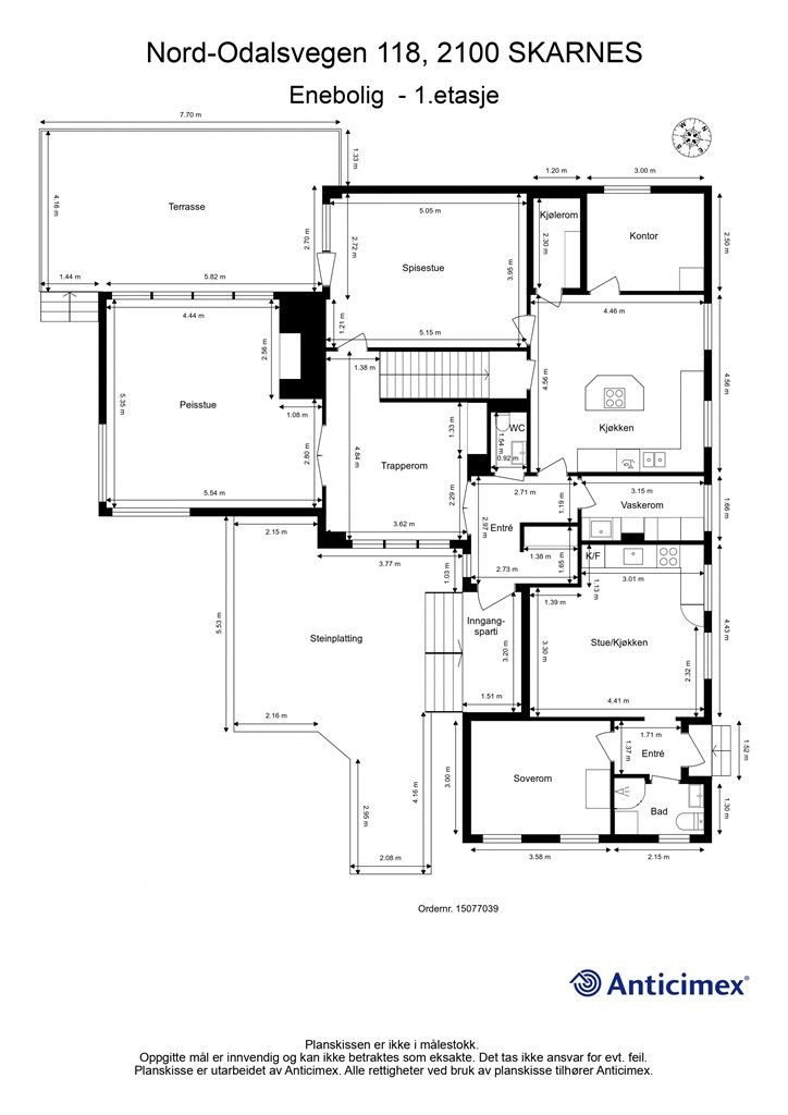 Plantegning - 1.etasje.
