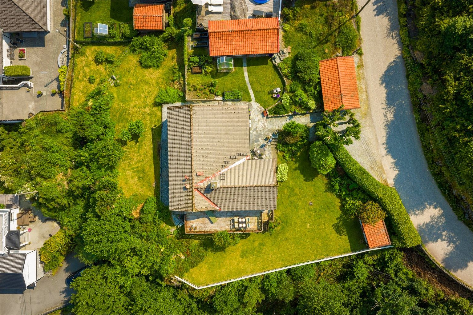 Oversiktsbilde av eiendommen