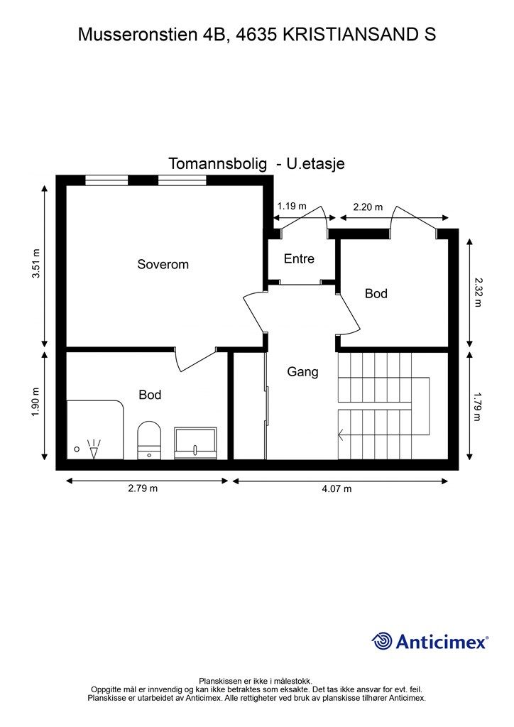 Plantegning- U.etasje